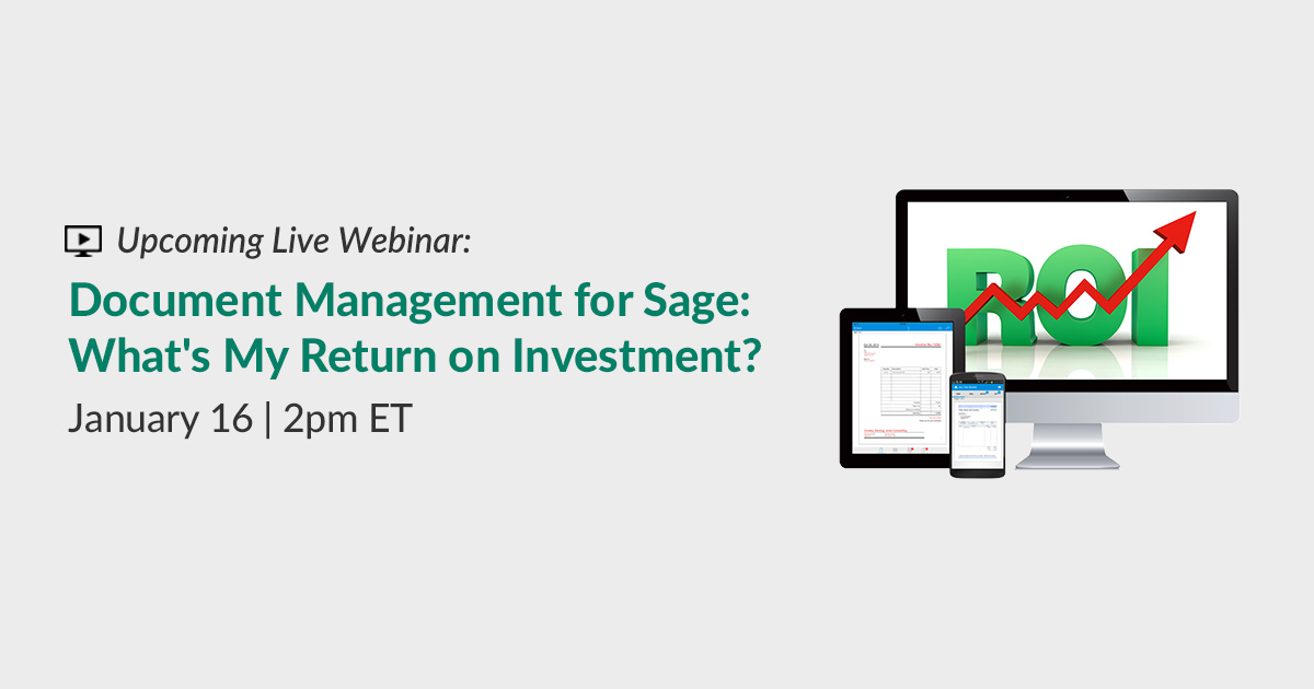 DocLink Document Management for Sage What’s My Return on Investment?