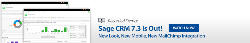Sage CRM 7.3 Demo - Whats New?