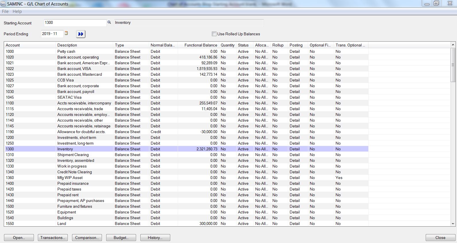 Netsuite Chart Of Accounts Sample