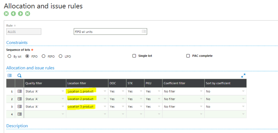 Allocation Rules and Pick Sequence in Sage X3