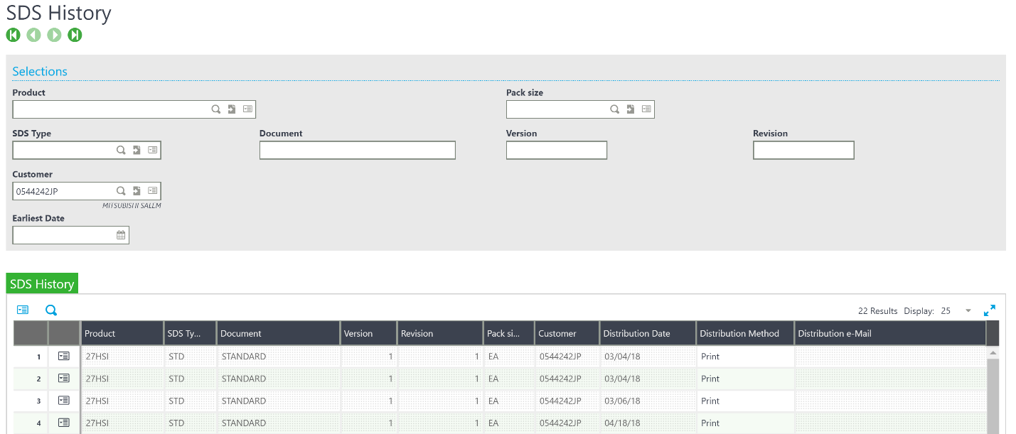 SDS Management within Sage X3