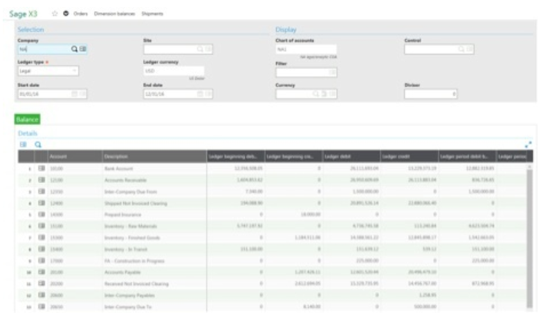 Out-of-the-Box Consolidation in Sage X3 ERP