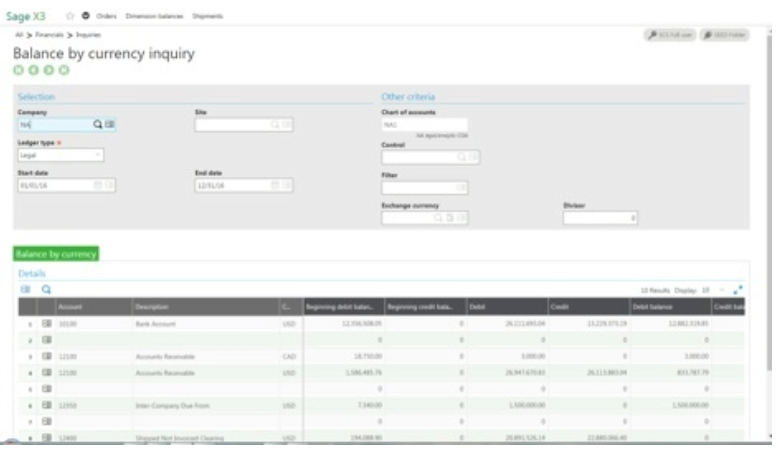 Out-of-the-Box Consolidation in Sage X3 ERP