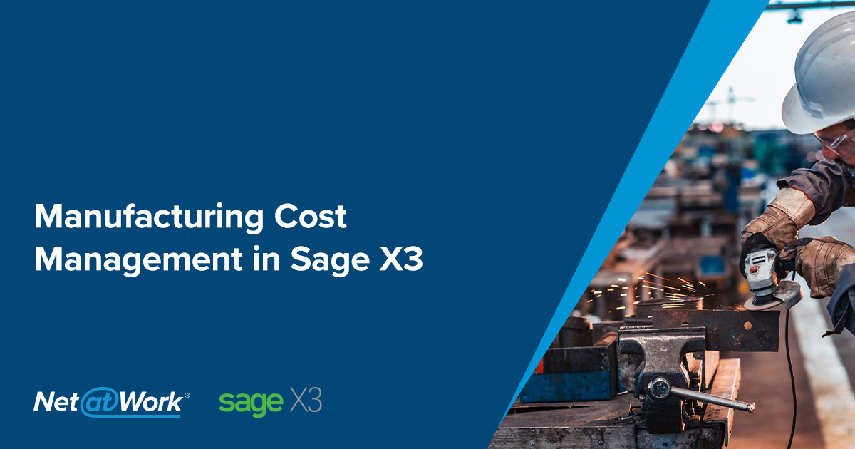 Sage X3 Tips Manufacturing Cost Management in Sage X3