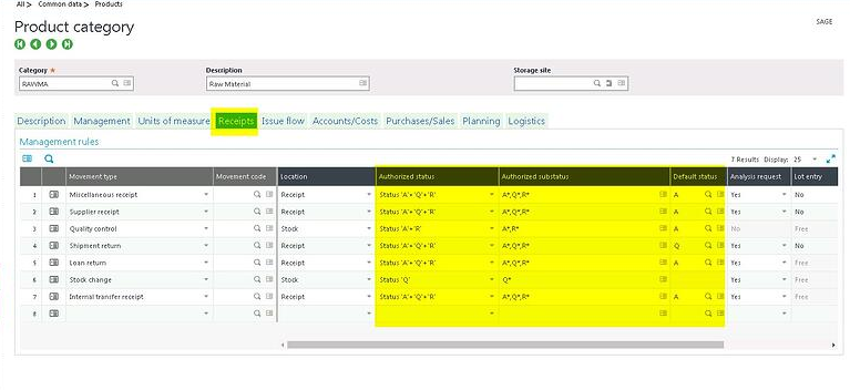 How to Assign a Product Status in Sage X3