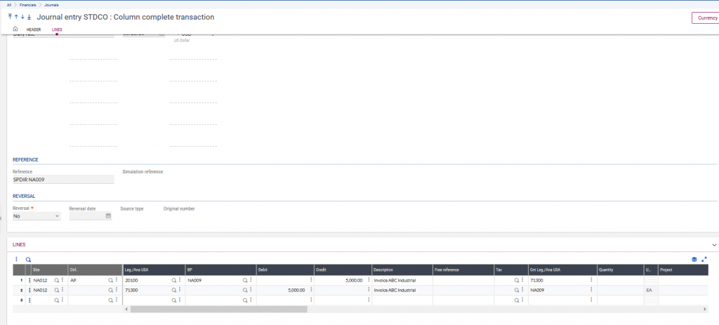 Analytical Allocation in Sage X3