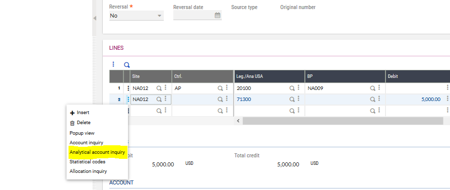 Analytical Allocation in Sage X3