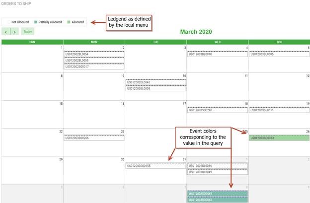 Color Coding of the Calendar Gadget in Sage X3
