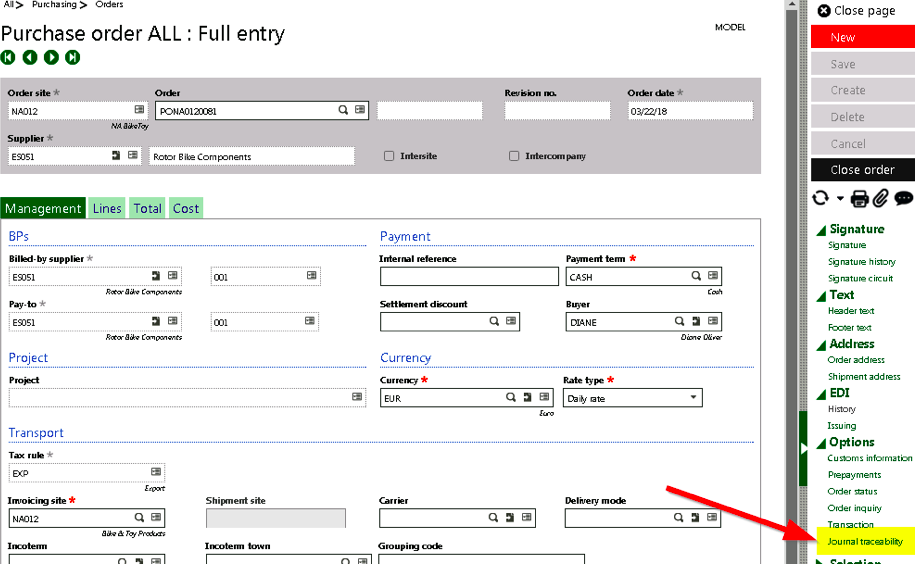 Purchase Order Suggestions in Sage X3
