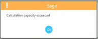 Calculation Capacity Exceeded Error in Sage X3