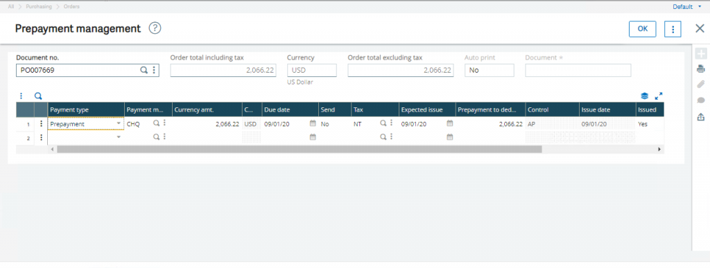 Purchasing Cycle of Sage X3