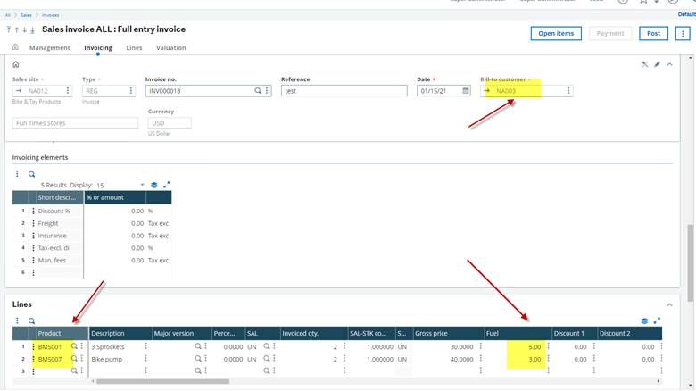 Adding Fees or Surcharges in Sage X3