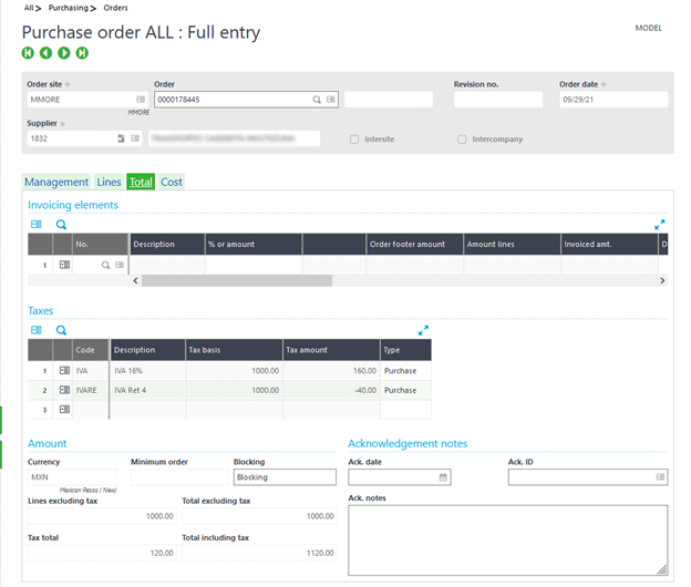 manage tax in sage x3