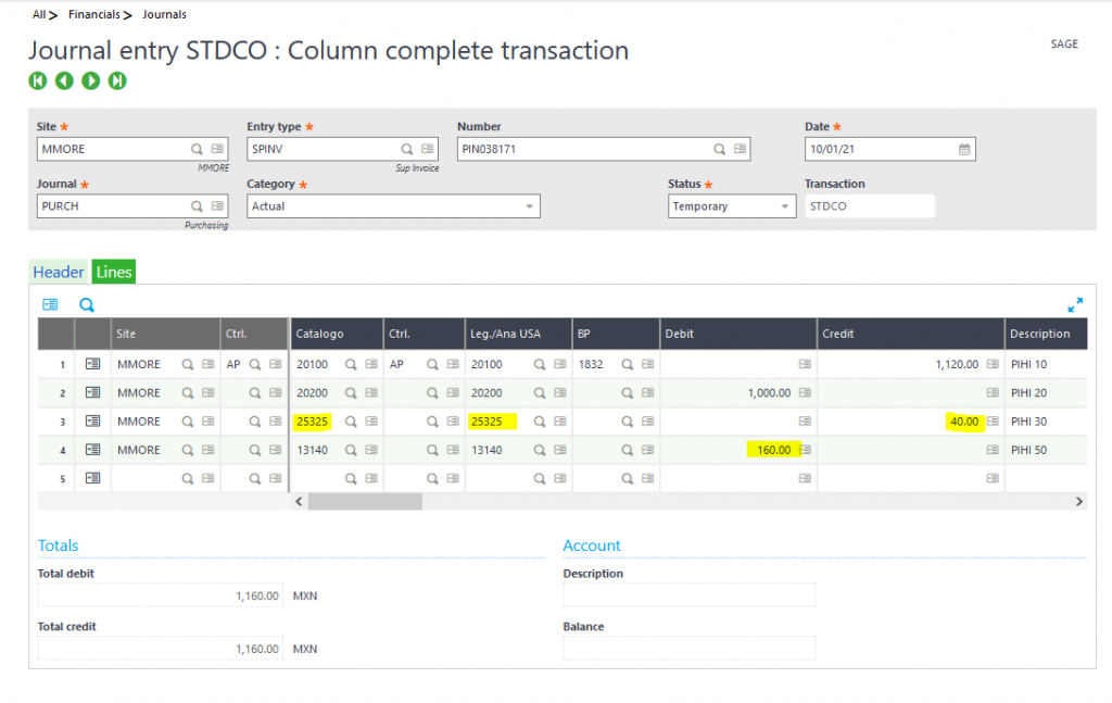 manage tax in sage x3