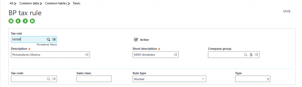 manage tax in sage x3