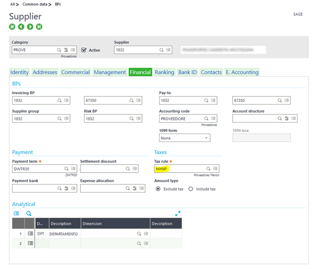 manage tax in sage x3