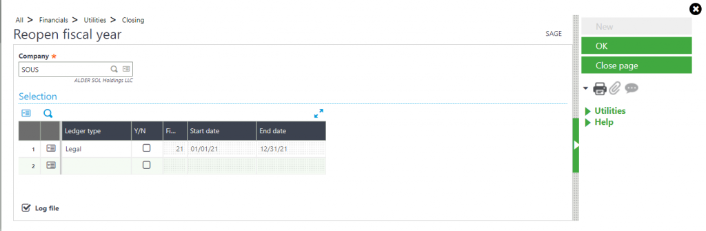 How to Reopen a Closed Fiscal Year in Sage X3
