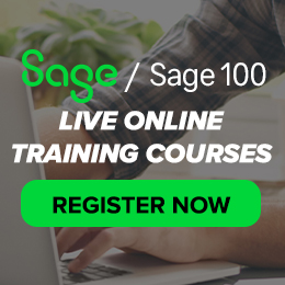 Sage 100 Live Online Training Courses