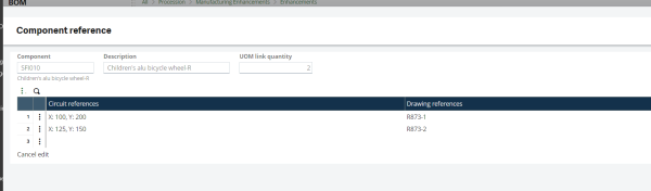 Component Options for BOMs in Sage X3