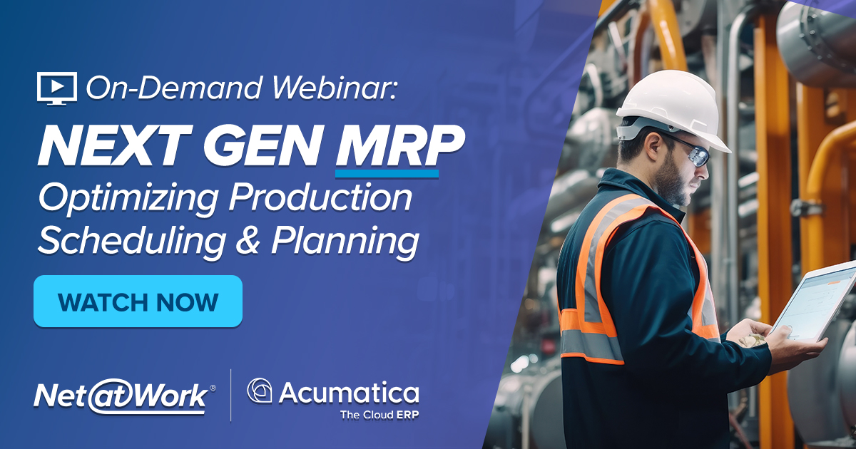 Acumatica Mrp Next Generation Material Requirements Planning Mrp