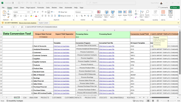 sage x3 data migration tool