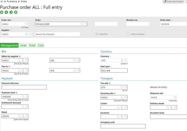 Setting Up Intercompany Transactions in Sage X3