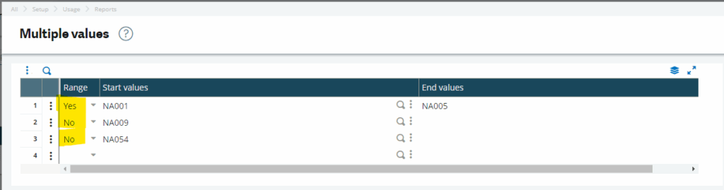filter data in sage x3