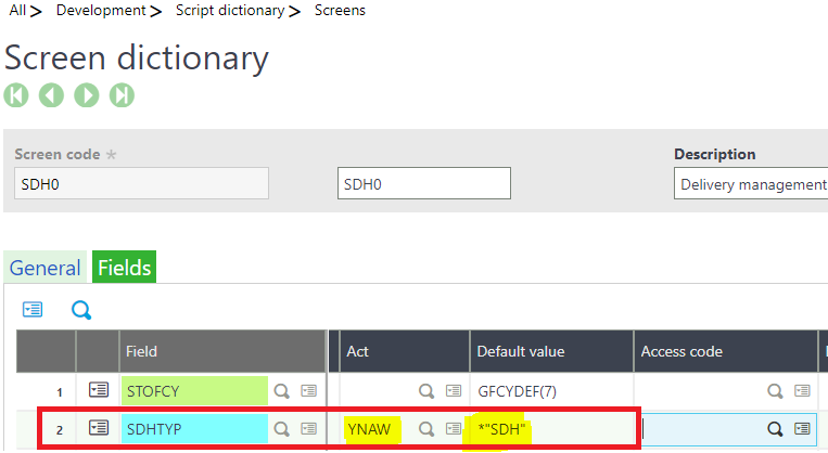 setting default invoices in Sage X3
