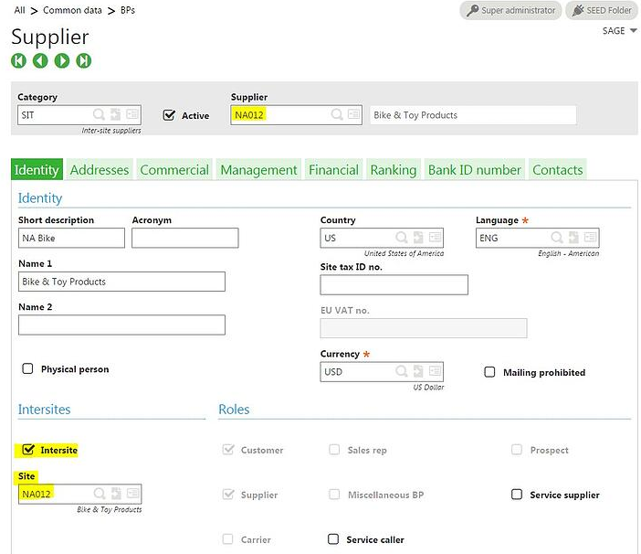 Setting Up Intercompany Transactions in Sage X3