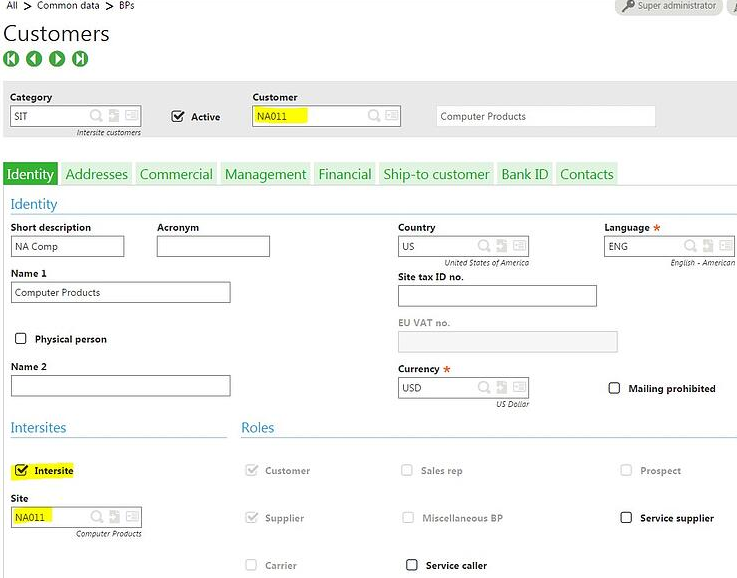 Setting Up Intercompany Transactions in Sage X3