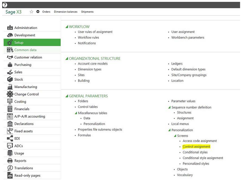 Adding Controls to Fields in Sage X3