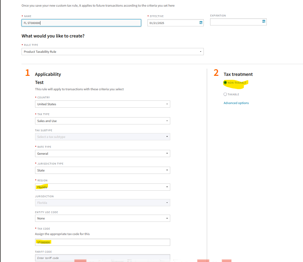 Custom Tax Rule to Override AvaTax Calculations