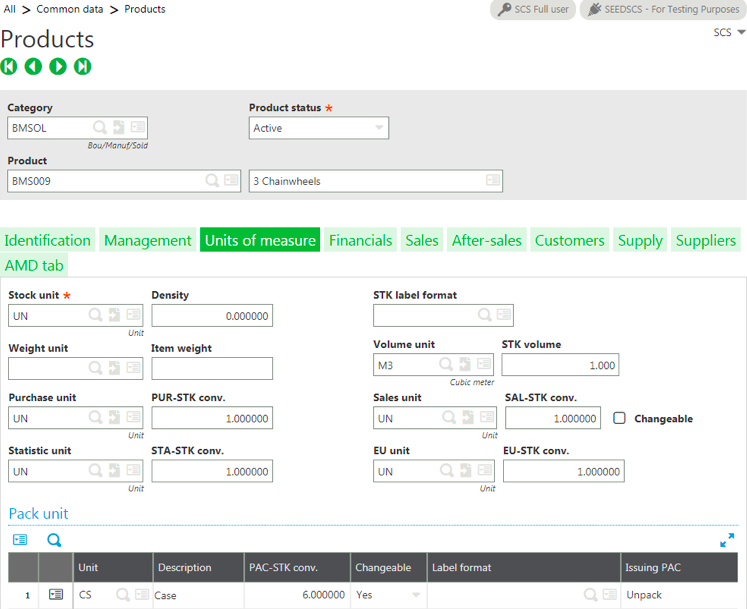 Different Types of Unit of Measure in Sage X3
