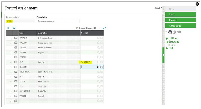 Adding Controls to Fields in Sage X3