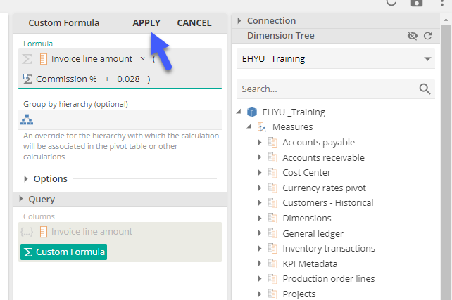 custom formula in sage x3