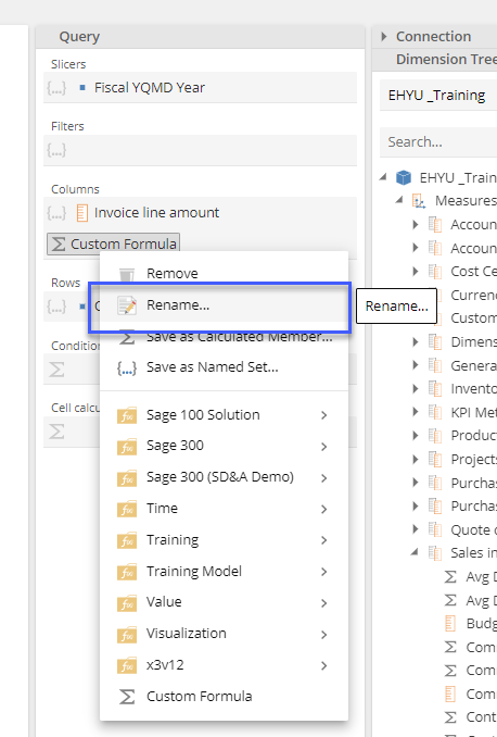 custom formula in sage x3
