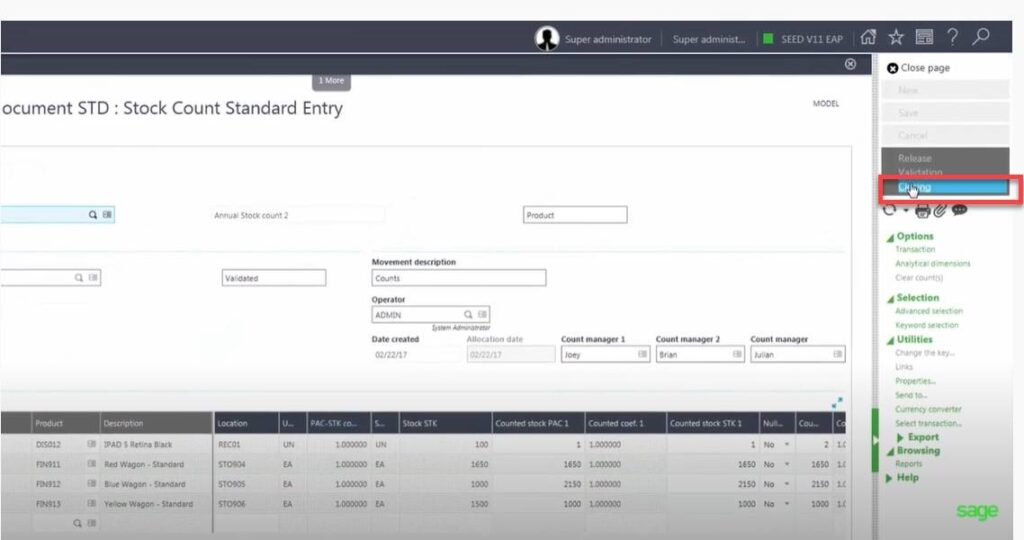 How to Perform Inventory Multi-Counting in Sage X3