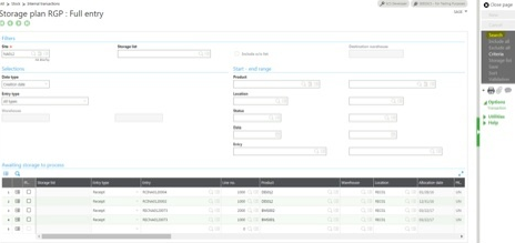 put away plan in Sage X3