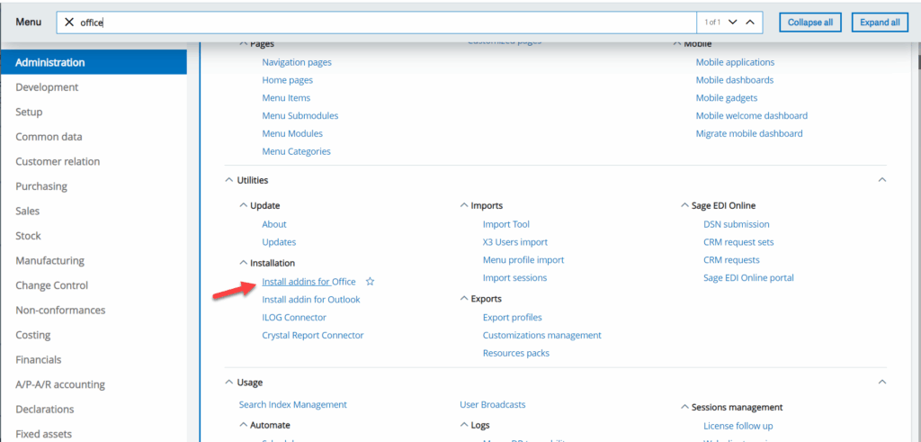 How to Install and Manage Sage X3 Add-Ins in MS Office
