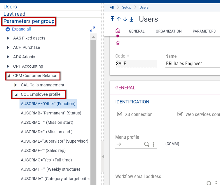 Sales Rep Access - Sage X3